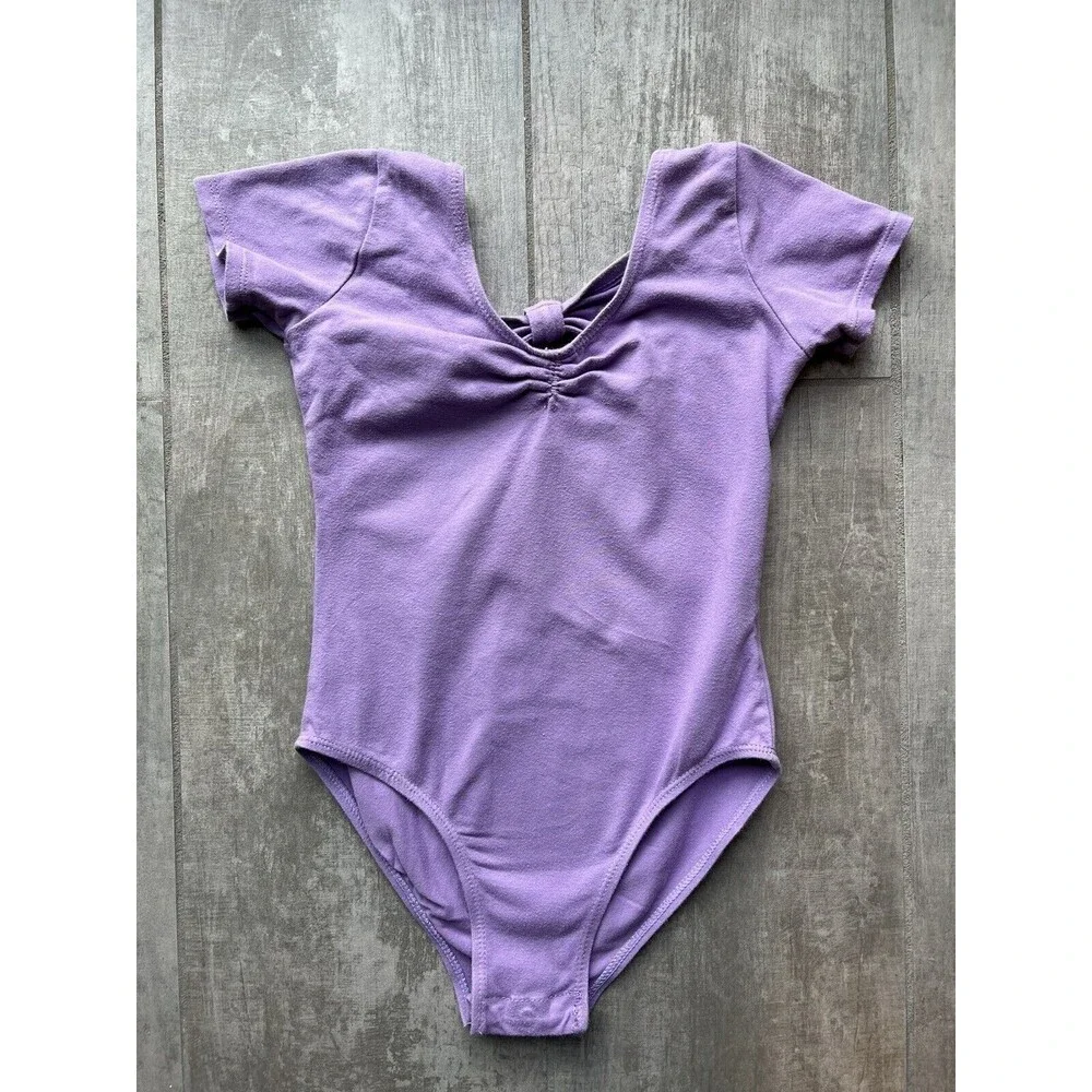 Girls Lavender Purple One Piece Leotard Dance Ballet Gymnastics Bodysuit 120cm 6